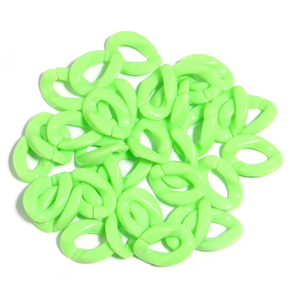 50pcs/Lot Colorful Acrylic Link Chain Buckle Beads For Necklace Bag Chains Connector Clasps DIY Necklace Clothing Jewelry Making