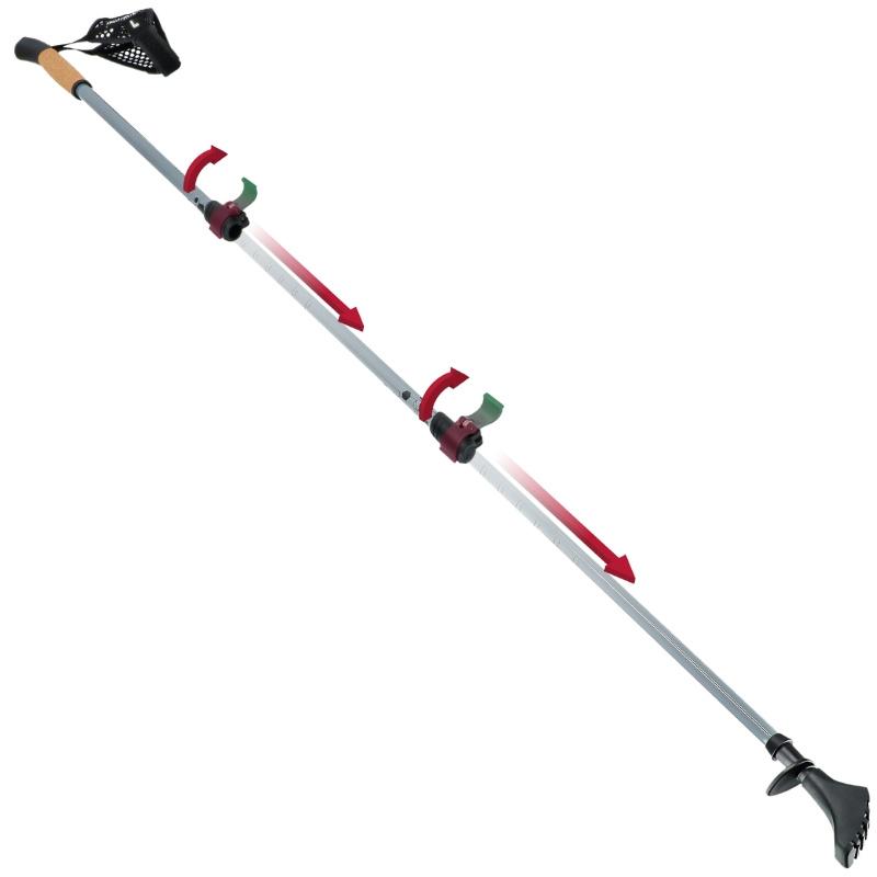 Nordic Walking Poles, Foldable, Adjustable, Telescopic - Gray K08