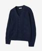Vtwo Cable Soft Basic Cardigan (Navy)