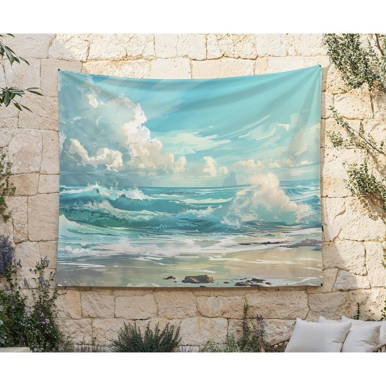 ocean tapestry 75x100