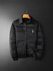 European Winter Lightweight Men's Embroidered Lapel Down Jacket - Trendy Plus Size Warm White Duck Down Coat
