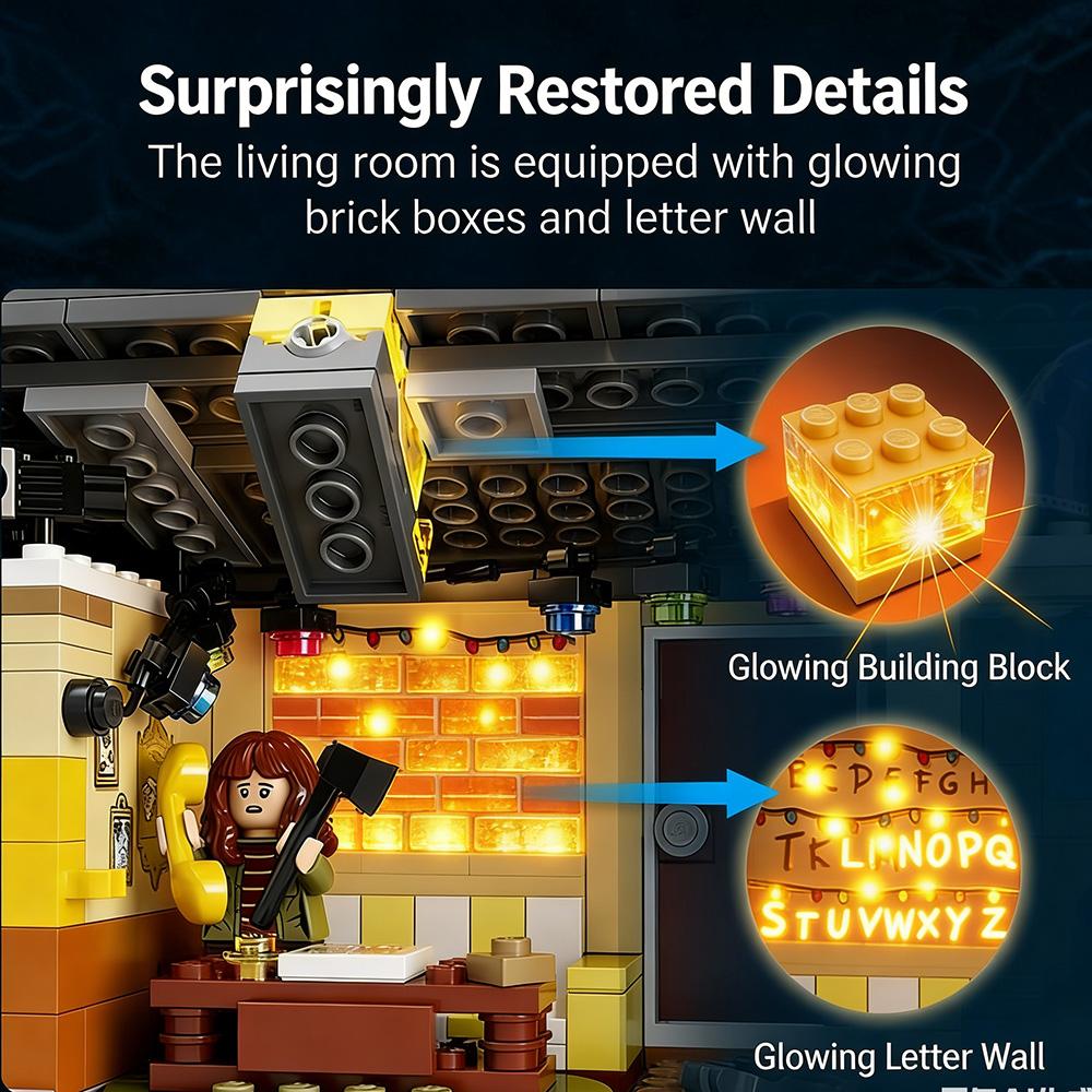 Stranger Things Byers Cottage LEGO Bricks, Mini Figurines,Building Blocks, Puzzle Assembling Toys