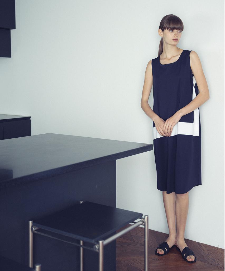 Pacheupacheu Op Square Non-Sleeveless Dress_4 Colors