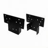 2 Pieces Gazebo Post Bracket Predrilled Holes LShaped Black Metal Adjustable Clamp