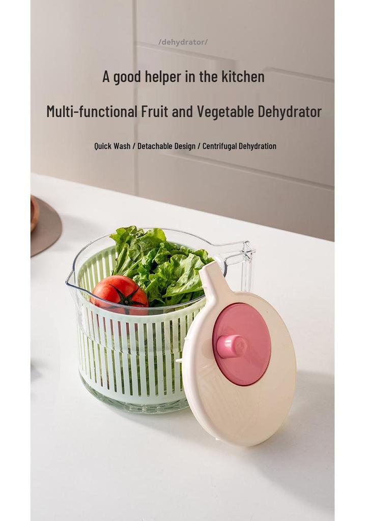 Food-Grade Manual Vegetable Dehydrator & Salad Spinner