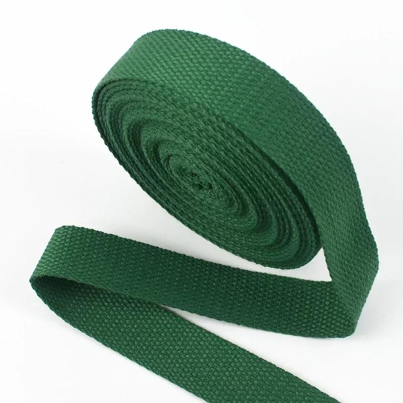 20-50mm Meetee 4M Polyester Cotton Webbings Bands Canvas Strap Tapes for Backpack Clothes Seat Belt Sewing Ribbons Accessories