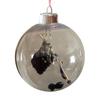 Holiday Sewing Snow Ball Ornament Plastic Clear Balls Xmas Hanging Ornament Seamstress Gift for Knitters Yarn Lovers