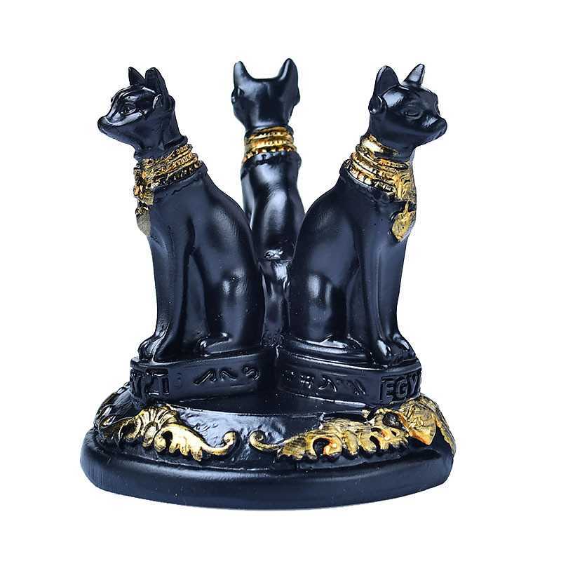 1 Artikel Diffusor Katze Kristallkugel Ständer Katzenform Kugelhalter Dreifache Ägyptische Displaybasis Harzfigur Statue Bürogebrauch HomeDecor