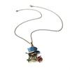 European & American Trend: Colorful Skull Necklace - Men's Versatile Simple Alloy Ghost Pendant