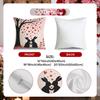 4pcs Valentine'S Day Throw Pillow Covers | Love Under Tree Animals Designs, Zip Closure, Polyester, Hand Wash Only, Suitable for Bedroom