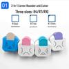 Three-in-One Multi-Angle Corner Trimmer: Flower, Flat, Round Cutter for Cards and Paper