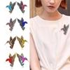 Personality Colorful Rhinestone Hummingbird Brooches For Women Animal Pin Brooch Fashion Party Clothing Jewelry Accessories