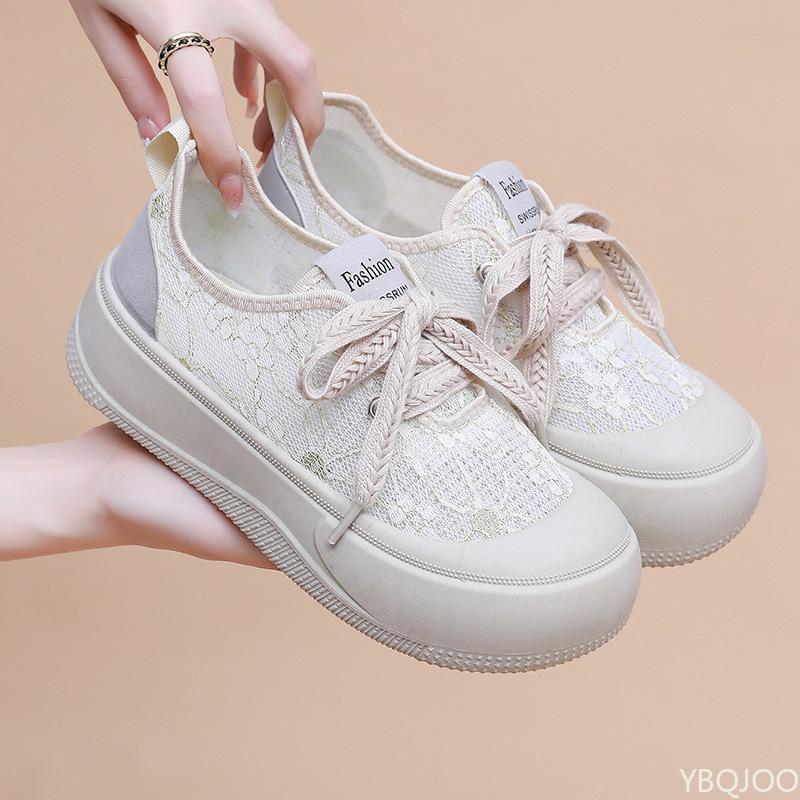 Fashion Spring Autumn Versatile Thick soled Comfortable Breathable Women's Shoes Fashionable Board Shoes Thin Lightweight Casual Shoes