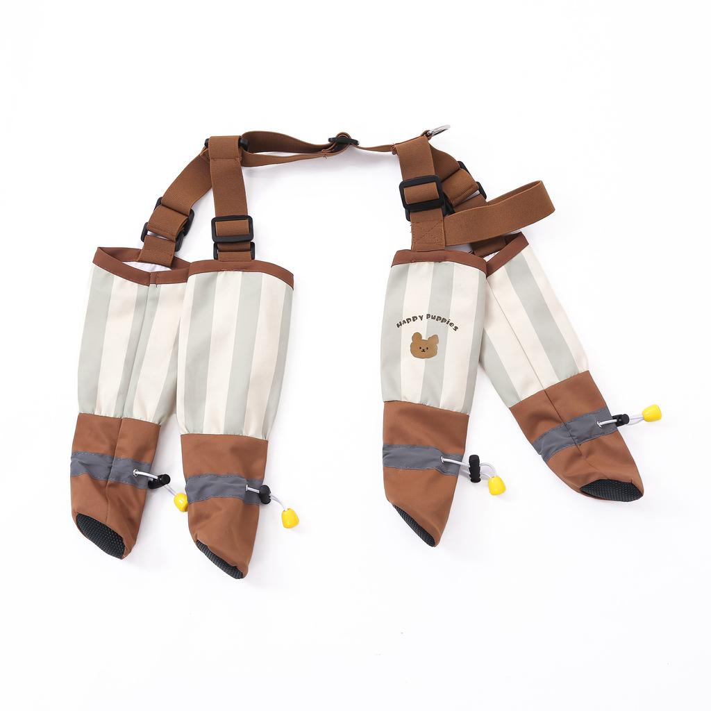 Spring and summer dog travel dust pants foot shoes waterproof and anti-dirty slippery small dog walking dog pet dog happy clothes