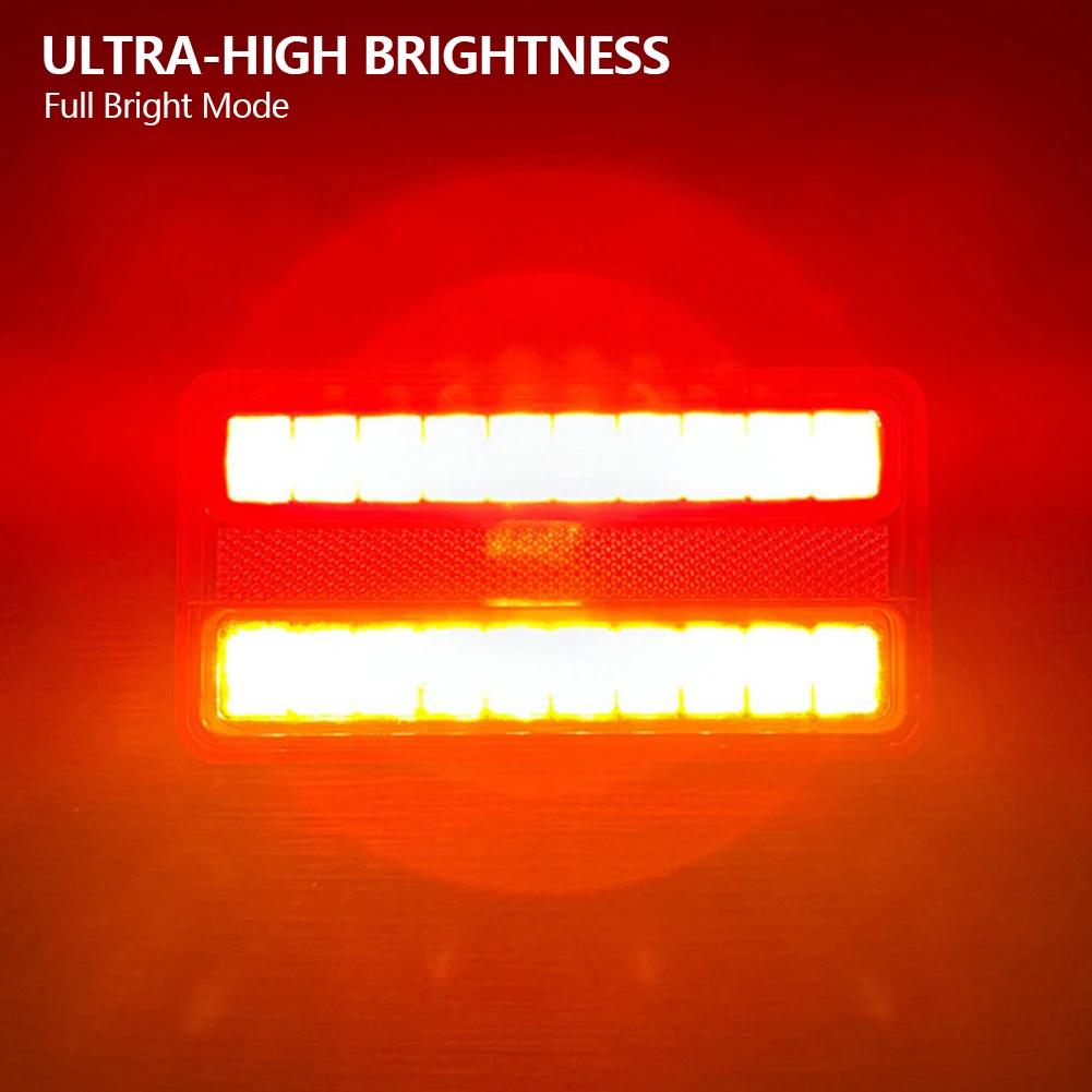 2X Amber Flash Light 12V-24V LED Side Marker Light DRL Turn Signal Lamp Stop Brake Warning Reverse Lamp For Car Truck Trailer RV