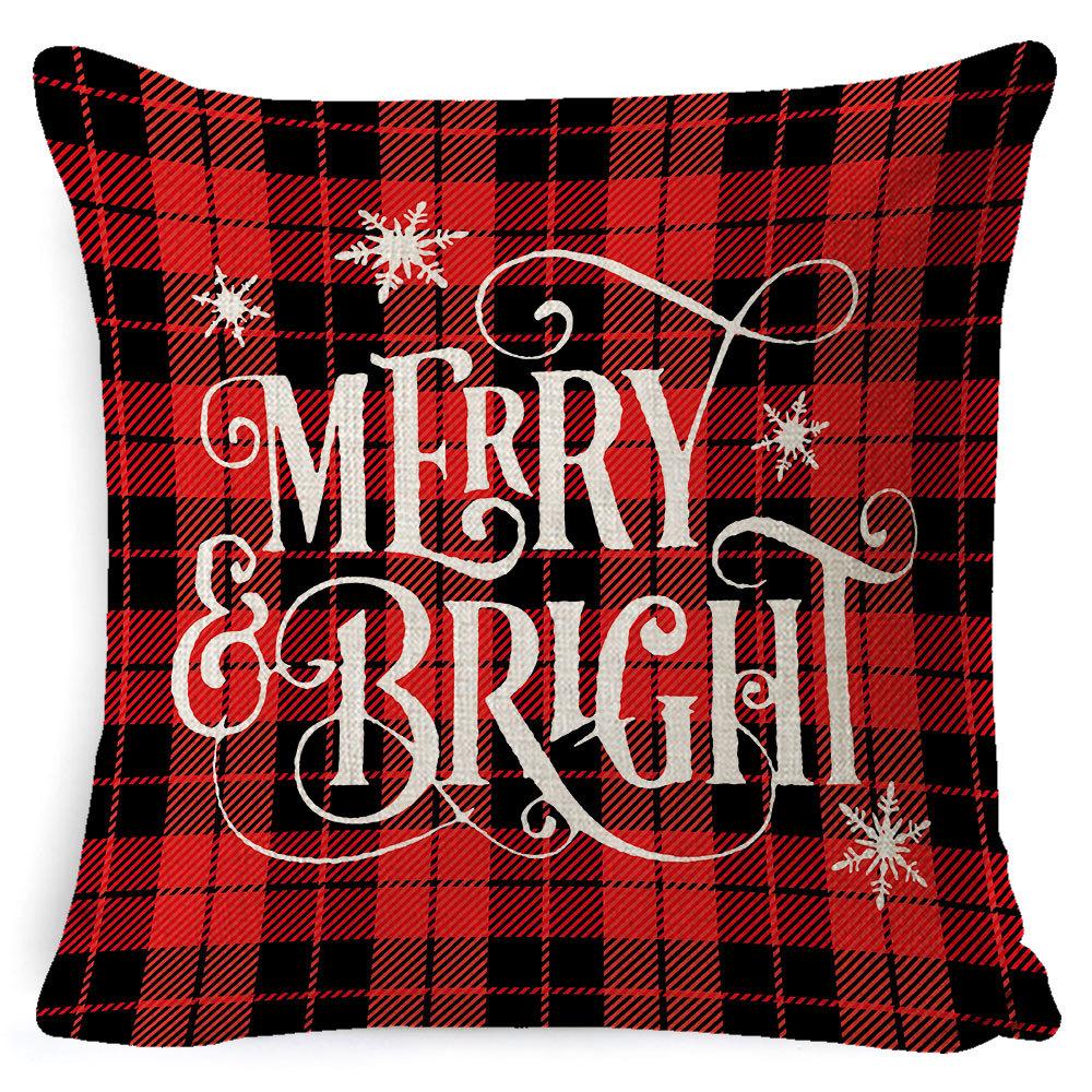 Christmas Pillowcase Home European Linen Sofa Cover Cushion Cushion Pillowcase Back Cushion