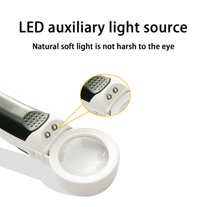 LED Light Magnifier 16X Illuminated Magnifier Small Magnifier Portable Magnifier For Exploring Close Work Crafting Seniors