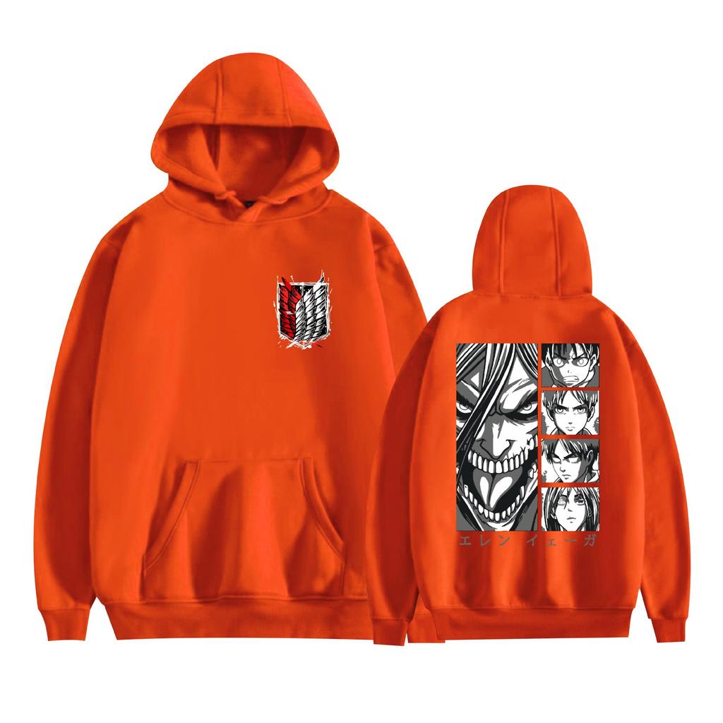 Attack on Titan Anime Printed Men's Fashion Long Sleeve Hoodie Cartoon Sweatshirt