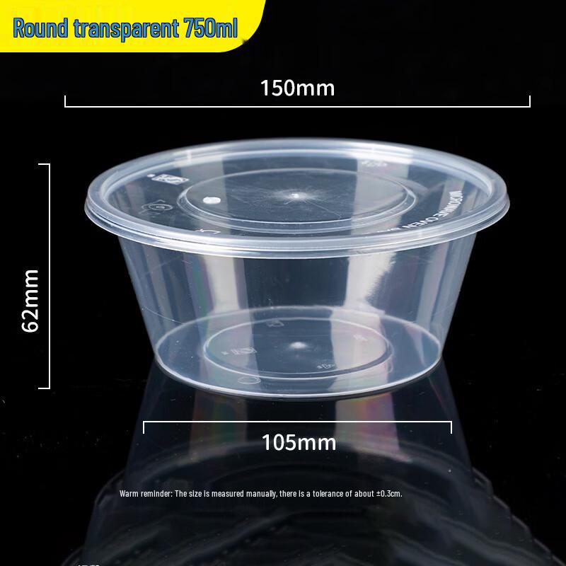 Disposable Round Plastic Meal Prep Container