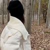 New popular knitted fake two-piece stand-up collar down jacket autumn and winter women's thickened bread jacket