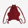 Pleatsmama Mochila Nova com Laço Bordô Glitter