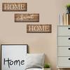 3 stk./Sæt Træ Home Sweet Home Skilt, Rustikt Bondegårds Dekorative Skilt, Vintage Hængende Vægplade til Stue, Soveværelse, Køkken, Yderdør