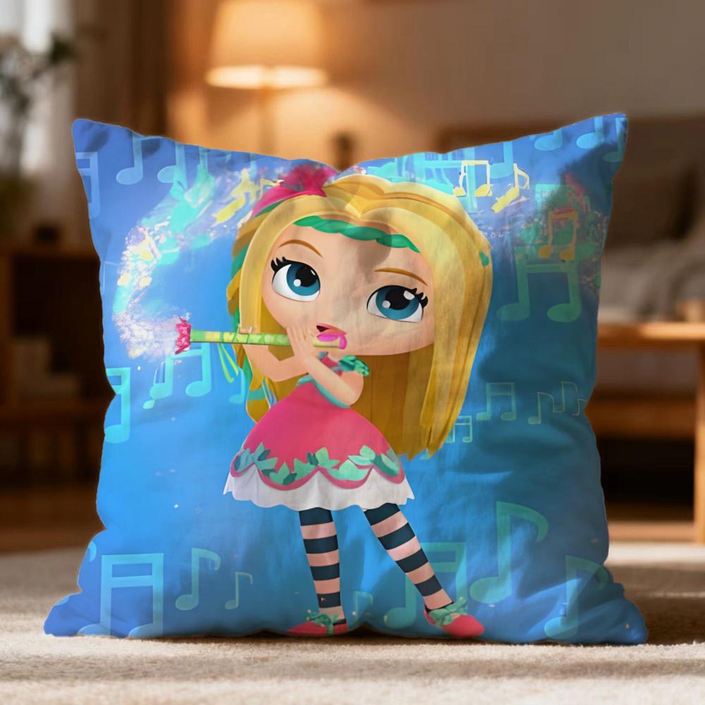 Popular L-LLittle Charmers Cushion Cover Soft Washable Pillow Case Multi-Scene for Couch Bed Travel Office Use