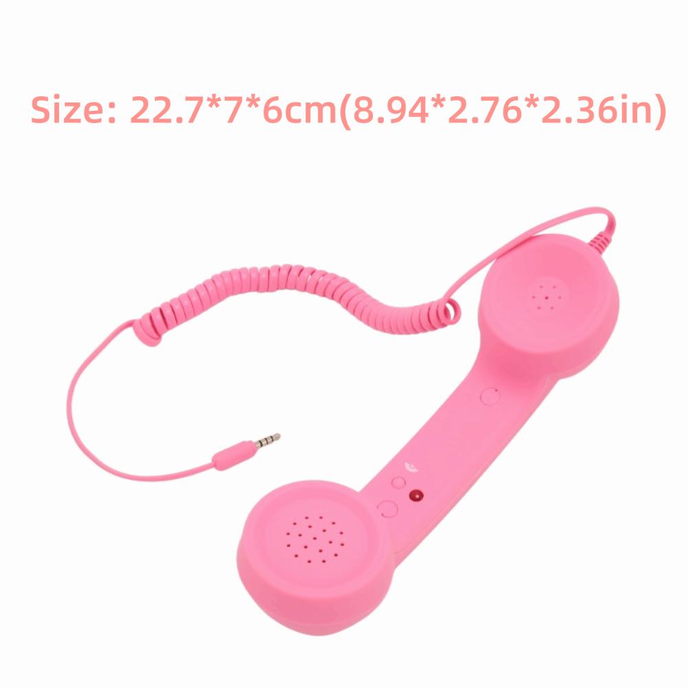 Wired Connection 3.5mm Plug Handset Adjustable Tone Radiation Proof Handset Telephone Conversation