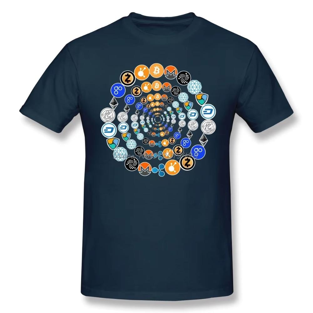 Cryptocurrency T-shirt Ethereum Bitcoin Litecoin Crypto Set Crypto Network Blockchain Technology OmiseGo Qtum TShirt Tees Tops