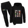 5405 Fashion Casual Kids Boys Girls Dandy World Printed Long Sleeves Hoodies Trousers Clothes Set