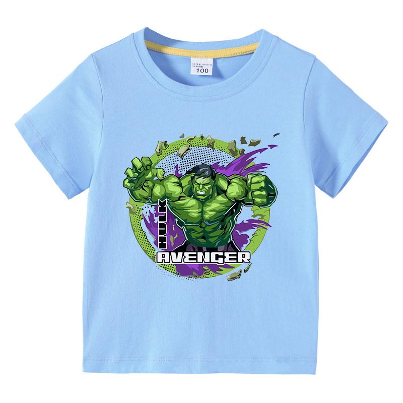Hulk Hulk Pure Cotton Cartoon Printed Children's T-shirt New Fashionable and Versatile