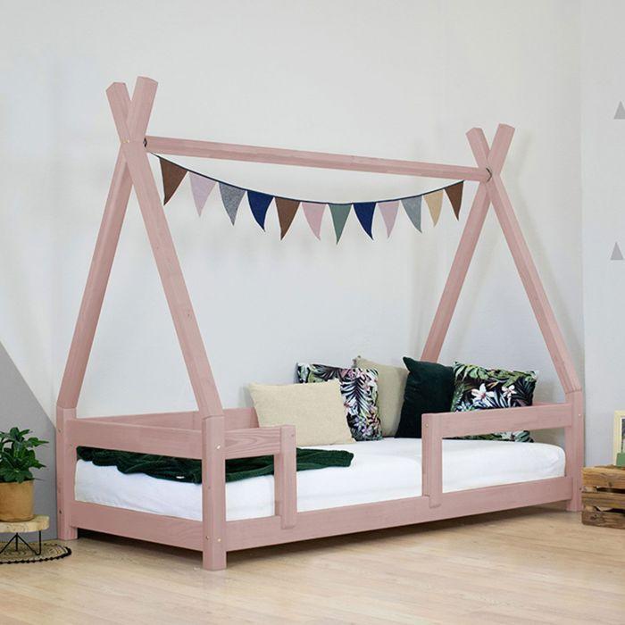 NAKANA Children's Cabin Bed 120 X 180 Pastel Pink