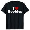 Funny I Love Heart Boobies Graphic Tshirts Men Womens Fashion Casual Tshirt 100 Cotton Loose Oversized Boobs T Shirt