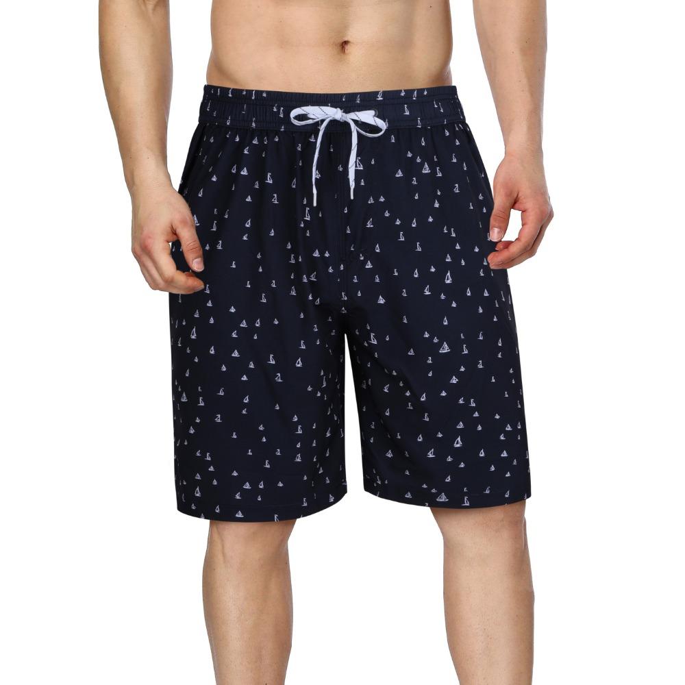 CHARMLEAKS Men Swim Shorts with Side Pockets Quick Dry Board Shorts