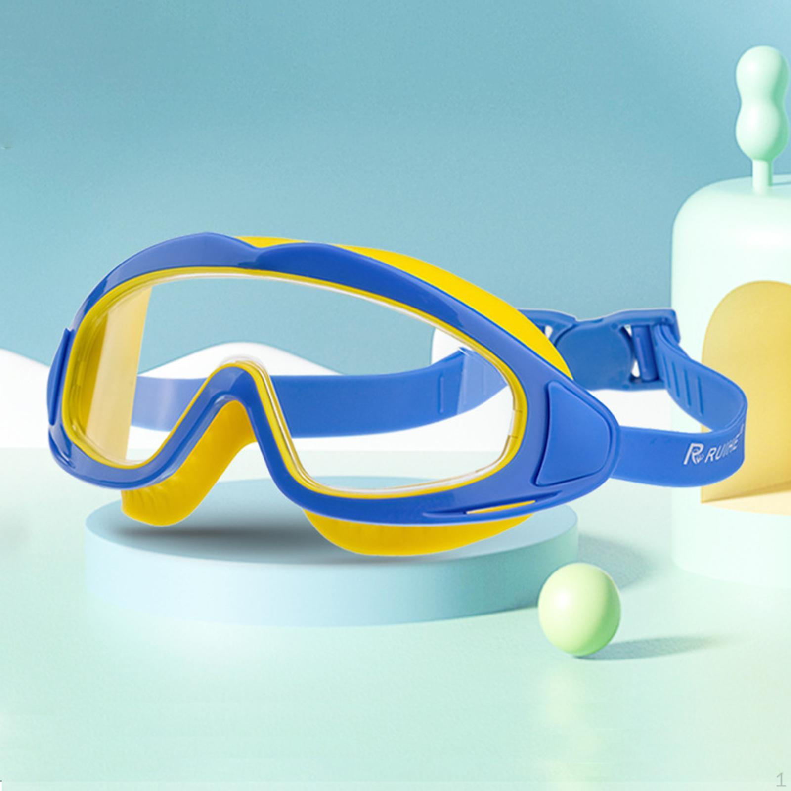 

Детские очки для плавания с защитой от запотевания, практичное оборудование для мальчиков и девочек Blue Yellow