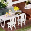 DIY Dollhouse Furniture Kits Wooden Modern Villa Lights Playset Creative Toy