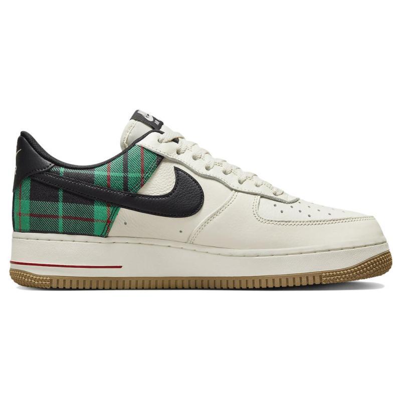 Nike Air Force 1 Low '07 Lx Plaid Pale Ivory Stadium Green Sneakers DV0791-100