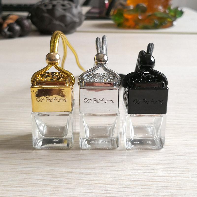 Car Hanging Perfume Empty Bottle Pendant Fragrance for Essential Oil Air Freshener Ornament Auto Accessories Interior Decoration