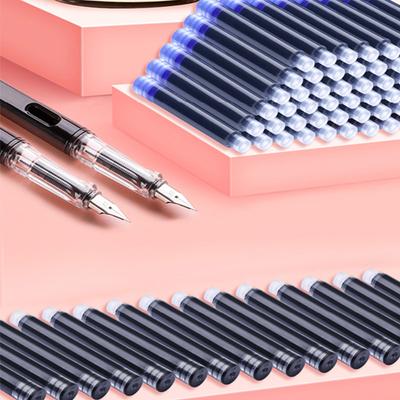 50 Piezas Cartuchos de Tinta para Pluma Estilográfica Recargas Botella Desechable Diámetro de Agujero de 3.4 mm Suministros de Papelería Escolar y de Oficina Pluma de Caligrafía