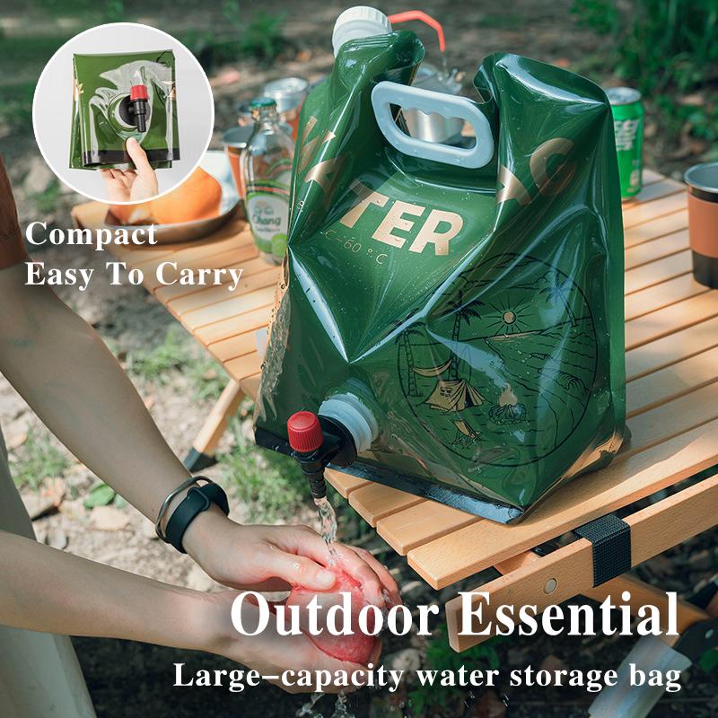 

Водонепроницаемая сумка для хранения воды Outdoor Essential объемом 8 л, складная сумка для хранения воды с клапаном, ведро для хранения походных принадлежностей