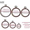 6 Pcs Imitated Wood Embroidery Hoops Frame, Round Hoop with 16 Needles for Art Craft DIY Sewing