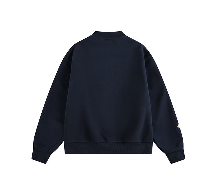 2025 Korean Style Women's Puppy Embroidery Cardigan: Spring/Autumn Loose Round Neck Sweatshirt