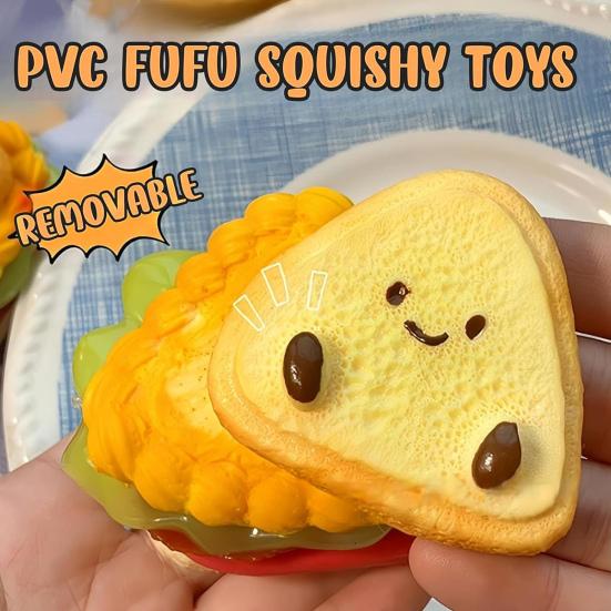 

Игрушки-сэндвичи ручной работы, мягкие игрушки-сэндвичи, 6-слойные игрушки-фиджет