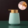 European Style 400ml Portable Soap Dispenser Shampoo Pack Gold Press Ceramic Lotion Bottle Toilet Kitchen Bathroom Accessories