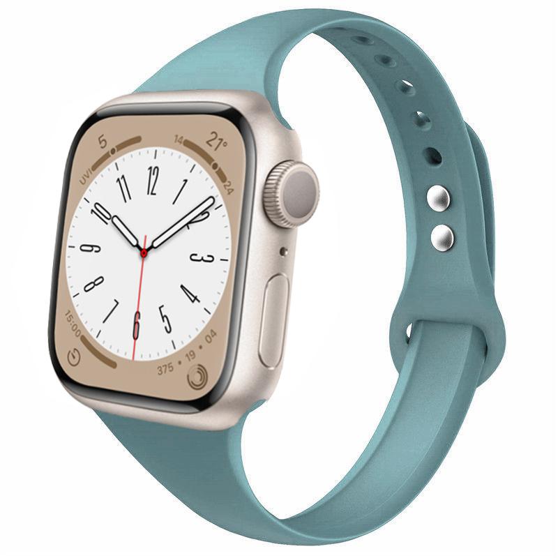 Slim strap for Apple watch ultra 2 3 band 49mm 46mm 44mm 41mm 45mm correa Silicone bracelet iWatch series 11 8 7 3 9 10 SE 40mm