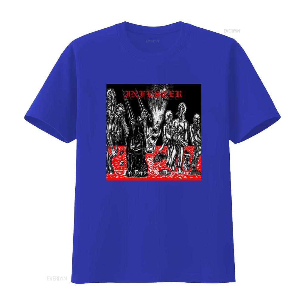 Infester T Shirt Death Metal Inspired Design with Depths Degradation Theme Perfect for Metalheads vintage Washed Comfortable