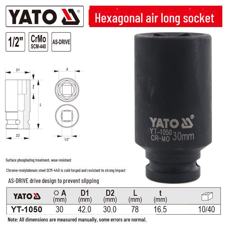 YATO Air Cannon 1/2'' Pneumatic Hex Socket Wrench
