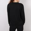 Nike Solid Logo Sports Knit Pullover Sweatshirt Women Sweatshirt Black AR3055-011