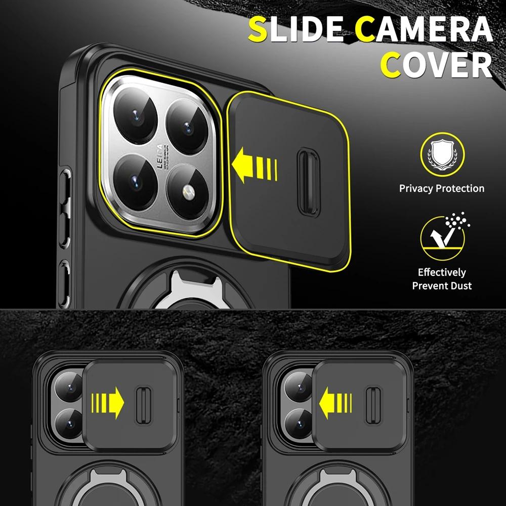 Coque Support Anneau Blindée Robuste pour Xiaomi 15T 14T Pro POCO F8 F7 Pro Ultra M7 X7 C85 PC+TPU Antichoc Robuste Housse de Protection