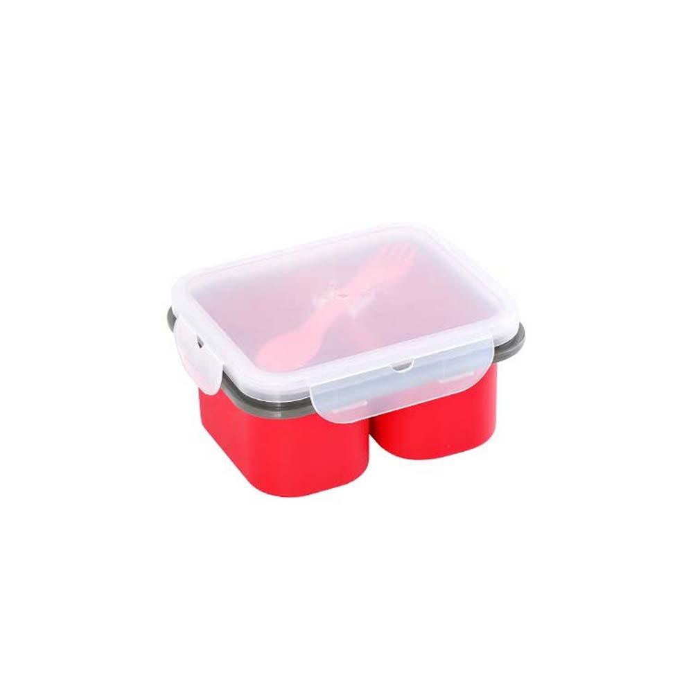 

Прочная силиконовая форма для заморозки с 2 ячейками и крышкой из полипропилена со шкалой, силиконовый разделитель для еды, многоразовые формы для пищевого льда, не содержащие BPA, для детей